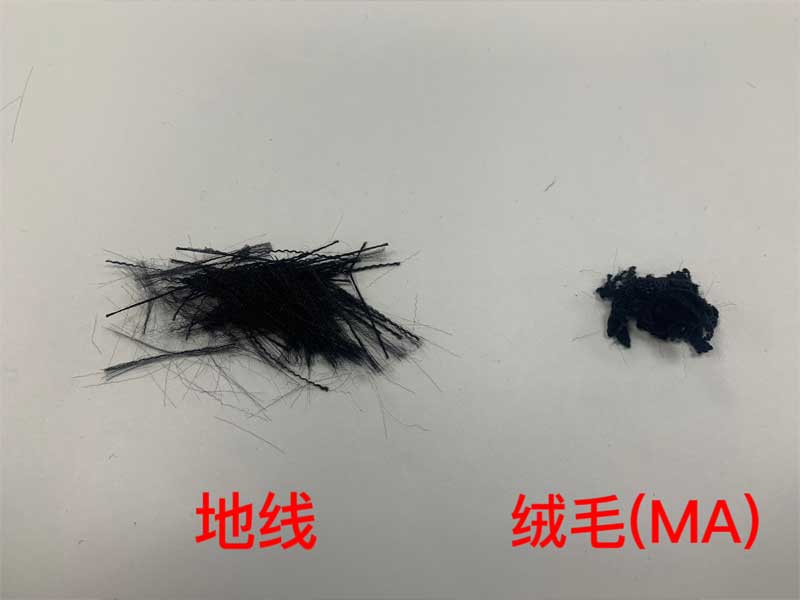 試驗后絨毛的質量(MA)